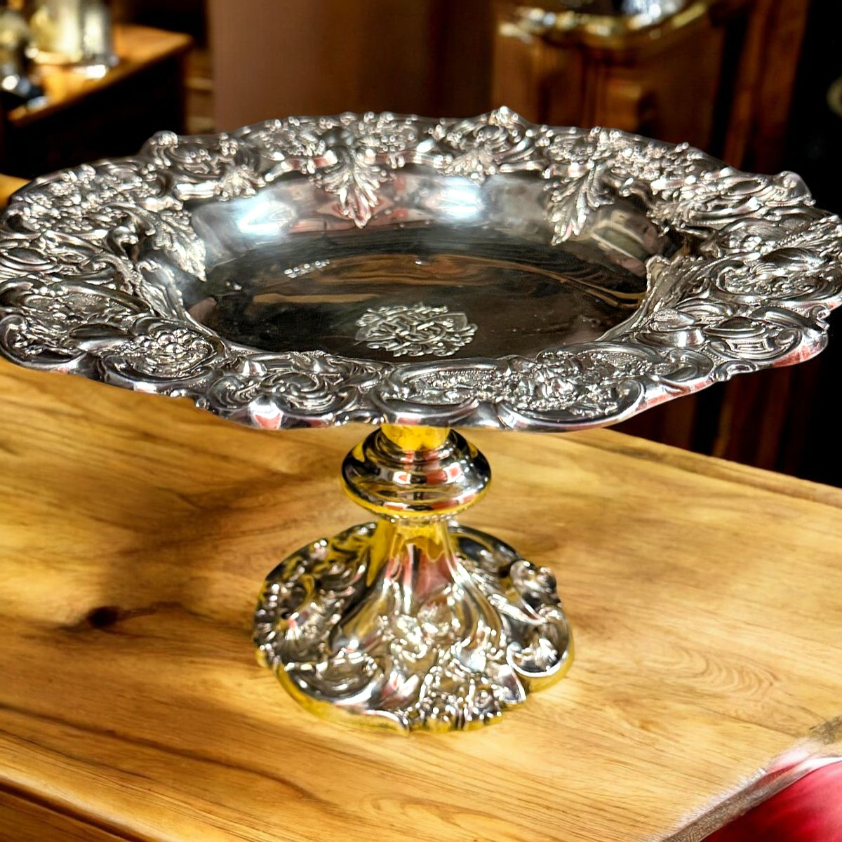 William IV Sterling Silver Pedestal Compote by Richard Sibley I, London 1832-1836